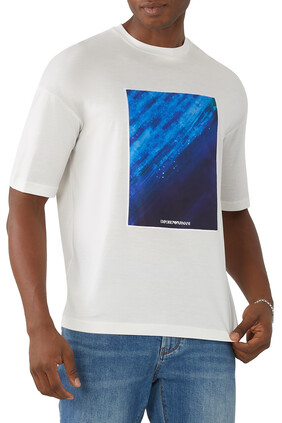 Blue Abstract Print T-Shirt